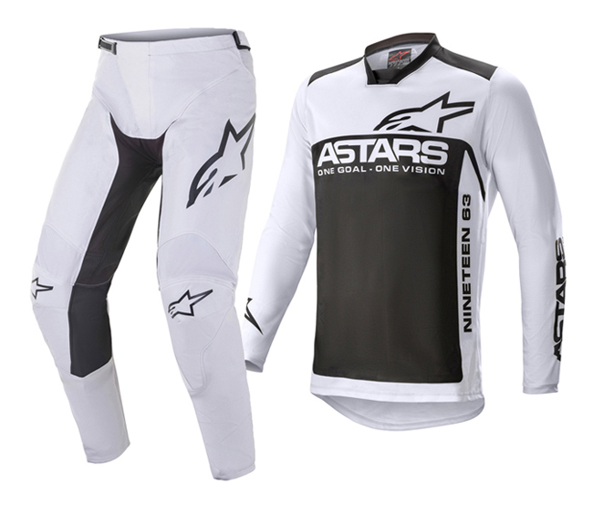 Tenue Alpinestars Racer Supermatic Gris Clair Noir